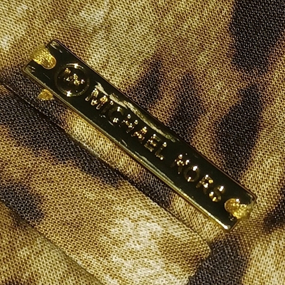 Michael Kors Brown Animal Print Straight Pants - Picture 6 of 7